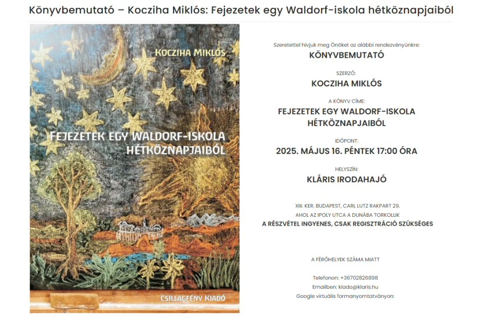Kocziha Miklós: Fejezetek - könyvbemutató